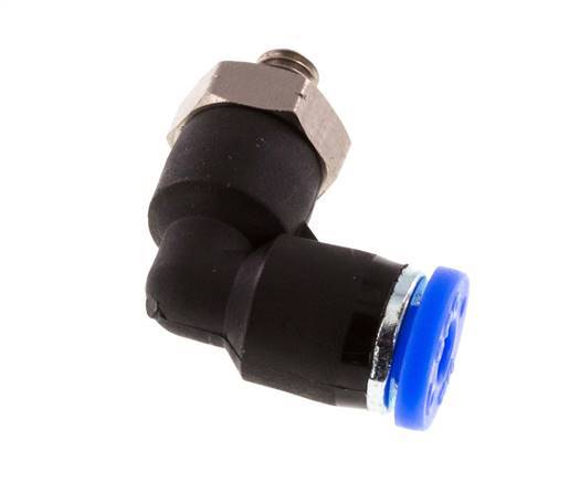 5/32'' x UNF 10-32 90 graden L-verbinding Messing/PBT Insteekfitting Draaibaar NBR [2 Stuks]