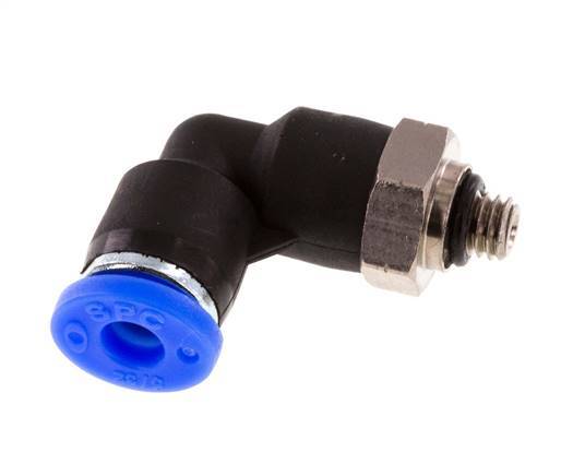 5/32'' x UNF 10-32 90 graden L-verbinding Messing/PBT Insteekfitting Draaibaar NBR [2 Stuks]