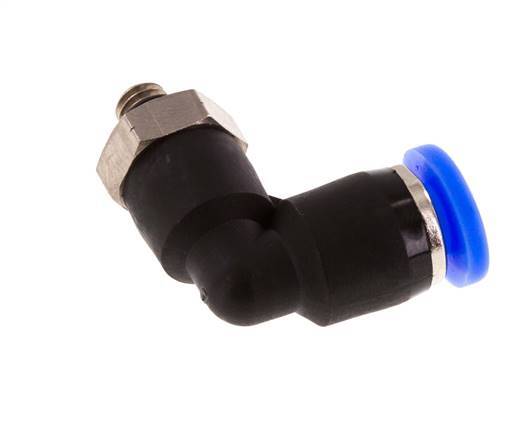 3/16'' x UNF 10-32 90 graden L-verbinding Messing/PBT Insteekfitting Draaibaar NBR [2 Stuks]