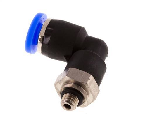 3/16'' x UNF 10-32 90 graden L-verbinding Messing/PBT Insteekfitting Draaibaar NBR [2 Stuks]