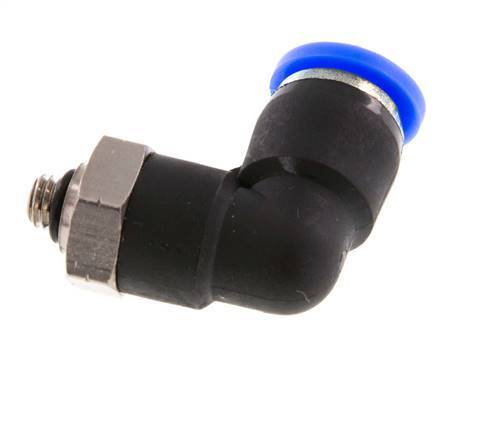 1/4'' x UNF 10-32 90 graden L-verbinding Messing/PBT Insteekfitting Draaibaar NBR [2 Stuks]