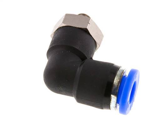 1/4'' x UNF 10-32 90 graden L-verbinding Messing/PBT Insteekfitting Draaibaar NBR [2 Stuks]