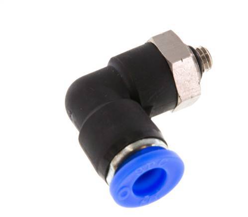 1/4'' x UNF 10-32 90 graden L-verbinding Messing/PBT Insteekfitting Draaibaar NBR [2 Stuks]