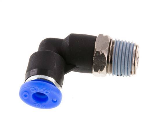 5/32'' x 1/8'' NPT 90 graden L-verbinding Messing/PBT Insteekfitting Buitendraad Draaibaar NBR [2 Stuks]