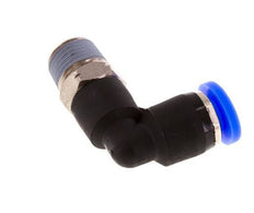 3/16'' x 1/8'' NPT 90 graden L-verbinding Messing/PBT Insteekfitting Buitendraad Draaibaar NBR [2 Stuks]