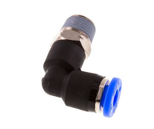 3/16'' x 1/8'' NPT 90 graden L-verbinding Messing/PBT Insteekfitting Buitendraad Draaibaar NBR [2 Stuks]