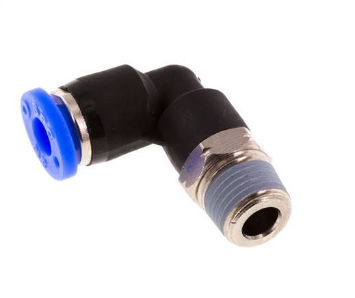 3/16'' x 1/8'' NPT 90 graden L-verbinding Messing/PBT Insteekfitting Buitendraad Draaibaar NBR [2 Stuks]