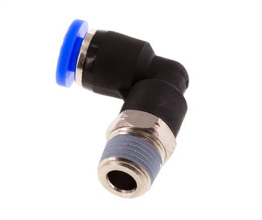 3/16'' x 1/8'' NPT 90 graden L-verbinding Messing/PBT Insteekfitting Buitendraad Draaibaar NBR [2 Stuks]