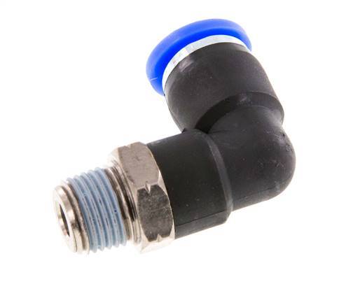 1/4'' x 1/8'' NPT 90 graden L-verbinding Messing/PBT Insteekfitting Buitendraad Draaibaar NBR [2 Stuks]