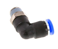 1/4'' x 1/8'' NPT 90 graden L-verbinding Messing/PBT Insteekfitting Buitendraad Draaibaar NBR [2 Stuks]