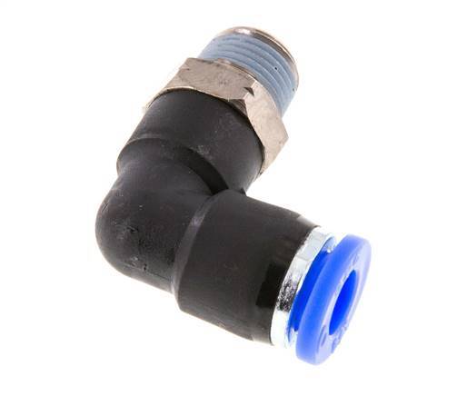 1/4'' x 1/8'' NPT 90 graden L-verbinding Messing/PBT Insteekfitting Buitendraad Draaibaar NBR [2 Stuks]