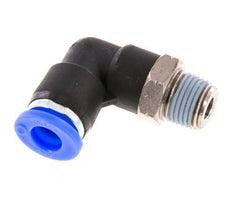1/4'' x 1/8'' NPT 90 graden L-verbinding Messing/PBT Insteekfitting Buitendraad Draaibaar NBR [2 Stuks]