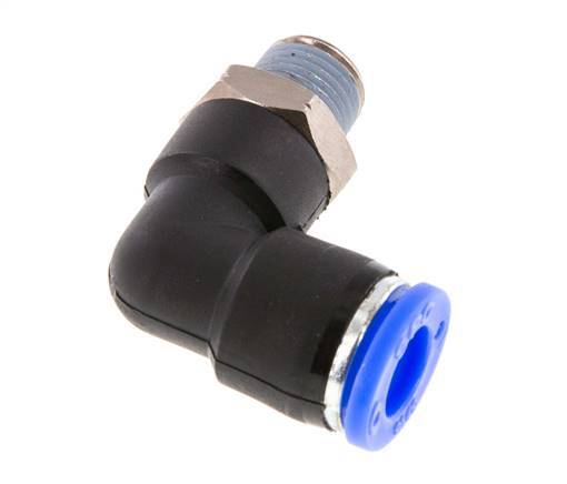 5/16'' x 1/8'' NPT 90 graden L-verbinding Messing/PBT Insteekfitting Buitendraad Draaibaar NBR [2 Stuks]