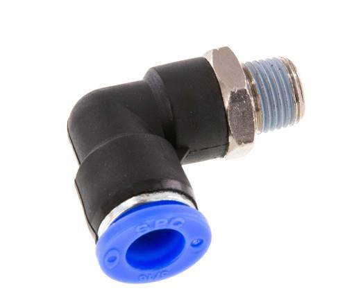 5/16'' x 1/8'' NPT 90 graden L-verbinding Messing/PBT Insteekfitting Buitendraad Draaibaar NBR [2 Stuks]