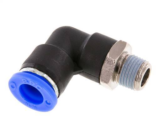 5/16'' x 1/8'' NPT 90 graden L-verbinding Messing/PBT Insteekfitting Buitendraad Draaibaar NBR [2 Stuks]