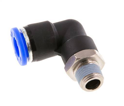 5/16'' x 1/8'' NPT 90 graden L-verbinding Messing/PBT Insteekfitting Buitendraad Draaibaar NBR [2 Stuks]