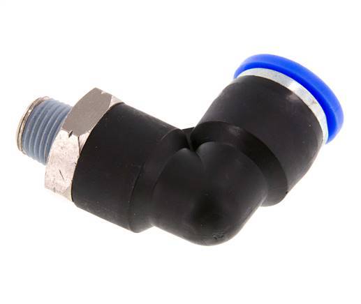 3/8'' x 1/8'' NPT 90 graden L-verbinding Messing/PBT Insteekfitting Buitendraad Draaibaar NBR [2 Stuks]