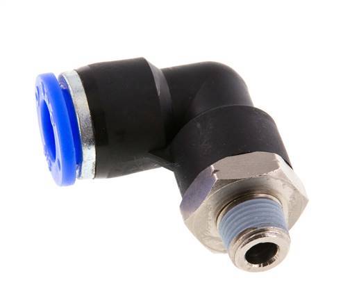 3/8'' x 1/8'' NPT 90 graden L-verbinding Messing/PBT Insteekfitting Buitendraad Draaibaar NBR [2 Stuks]