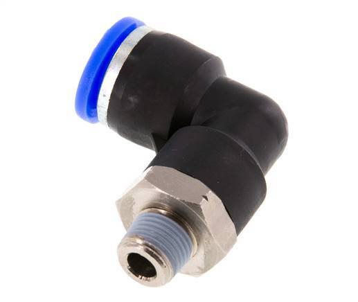 3/8'' x 1/8'' NPT 90 graden L-verbinding Messing/PBT Insteekfitting Buitendraad Draaibaar NBR [2 Stuks]