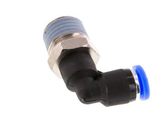 5/32'' x 1/4'' NPT 90 graden L-verbinding Messing/PBT Insteekfitting Buitendraad Draaibaar NBR [2 Stuks]