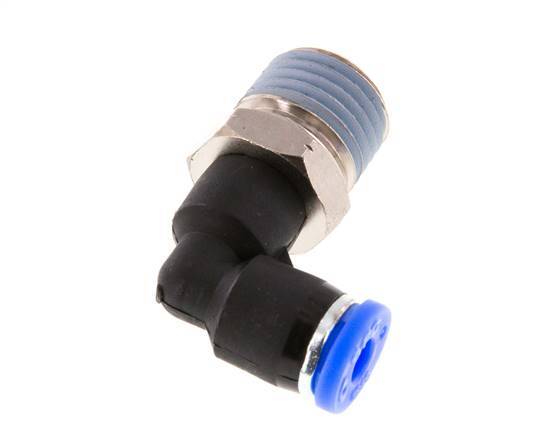 5/32'' x 1/4'' NPT 90 graden L-verbinding Messing/PBT Insteekfitting Buitendraad Draaibaar NBR [2 Stuks]