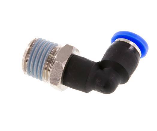 3/16'' x 1/4'' NPT 90 graden L-verbinding Messing/PBT Insteekfitting Buitendraad Draaibaar NBR [2 Stuks]