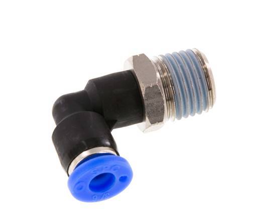 3/16'' x 1/4'' NPT 90 graden L-verbinding Messing/PBT Insteekfitting Buitendraad Draaibaar NBR [2 Stuks]