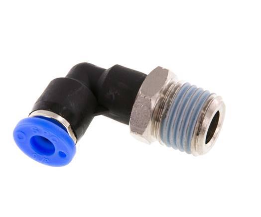 3/16'' x 1/4'' NPT 90 graden L-verbinding Messing/PBT Insteekfitting Buitendraad Draaibaar NBR [2 Stuks]