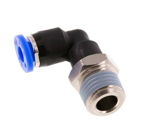 3/16'' x 1/4'' NPT 90 graden L-verbinding Messing/PBT Insteekfitting Buitendraad Draaibaar NBR [2 Stuks]