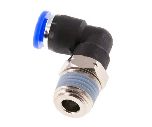 1/4'' x 1/4'' NPT 90 graden L-verbinding Messing/PBT Insteekfitting Buitendraad Draaibaar NBR [2 Stuks]