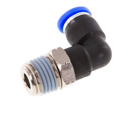 1/4'' x 1/4'' NPT 90 graden L-verbinding Messing/PBT Insteekfitting Buitendraad Draaibaar NBR [2 Stuks]