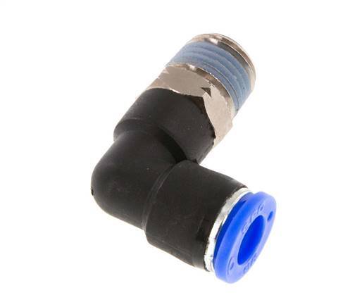 5/16'' x 1/4'' NPT 90 graden L-verbinding Messing/PBT Insteekfitting Buitendraad Draaibaar NBR [2 Stuks]