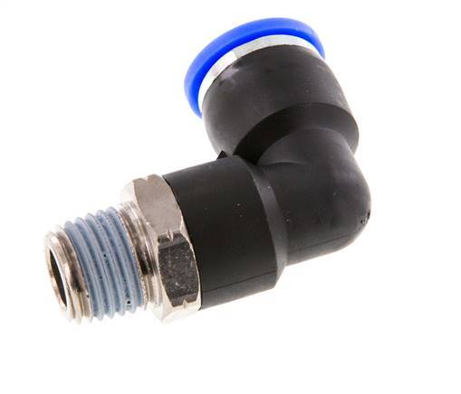 3/8'' x 1/4'' NPT 90 graden L-verbinding Messing/PBT Insteekfitting Buitendraad Draaibaar NBR [2 Stuks]