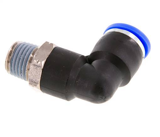 3/8'' x 1/4'' NPT 90 graden L-verbinding Messing/PBT Insteekfitting Buitendraad Draaibaar NBR [2 Stuks]