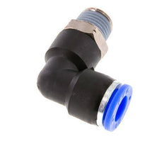 3/8'' x 1/4'' NPT 90 graden L-verbinding Messing/PBT Insteekfitting Buitendraad Draaibaar NBR [2 Stuks]