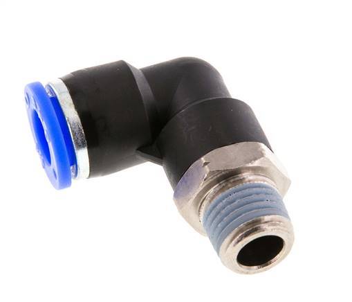 3/8'' x 1/4'' NPT 90 graden L-verbinding Messing/PBT Insteekfitting Buitendraad Draaibaar NBR [2 Stuks]