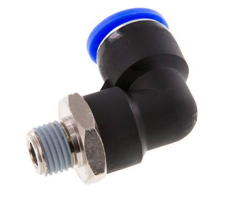 1/2'' x 1/4'' NPT 90 graden L-verbinding Messing/PBT Insteekfitting Buitendraad Draaibaar NBR [2 Stuks]