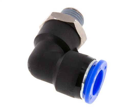 1/2'' x 1/4'' NPT 90 graden L-verbinding Messing/PBT Insteekfitting Buitendraad Draaibaar NBR [2 Stuks]