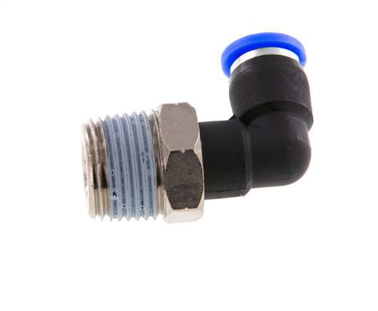 1/4'' x 3/8'' NPT 90 graden L-verbinding Messing/PBT Insteekfitting Buitendraad Draaibaar NBR [2 Stuks]