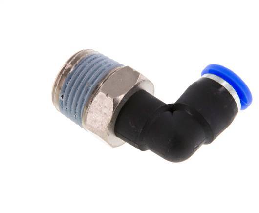 1/4'' x 3/8'' NPT 90 graden L-verbinding Messing/PBT Insteekfitting Buitendraad Draaibaar NBR [2 Stuks]