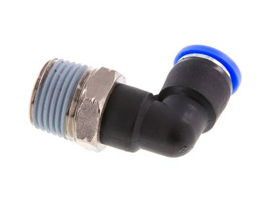 5/16'' x 3/8'' NPT 90 graden L-verbinding Messing/PBT Insteekfitting Buitendraad Draaibaar NBR [2 Stuks]