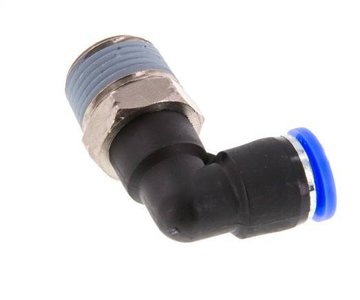 5/16'' x 3/8'' NPT 90 graden L-verbinding Messing/PBT Insteekfitting Buitendraad Draaibaar NBR [2 Stuks]