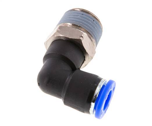 5/16'' x 3/8'' NPT 90 graden L-verbinding Messing/PBT Insteekfitting Buitendraad Draaibaar NBR [2 Stuks]