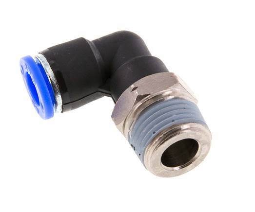 5/16'' x 3/8'' NPT 90 graden L-verbinding Messing/PBT Insteekfitting Buitendraad Draaibaar NBR [2 Stuks]