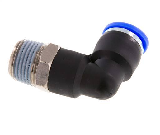 3/8'' x 3/8'' NPT 90 graden L-verbinding Messing/PBT Insteekfitting Buitendraad Draaibaar NBR [2 Stuks]