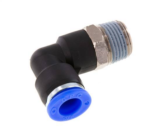3/8'' x 3/8'' NPT 90 graden L-verbinding Messing/PBT Insteekfitting Buitendraad Draaibaar NBR [2 Stuks]