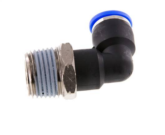3/8'' x 1/2'' NPT 90 graden L-verbinding Messing/PBT Insteekfitting Buitendraad Draaibaar NBR [2 Stuks]