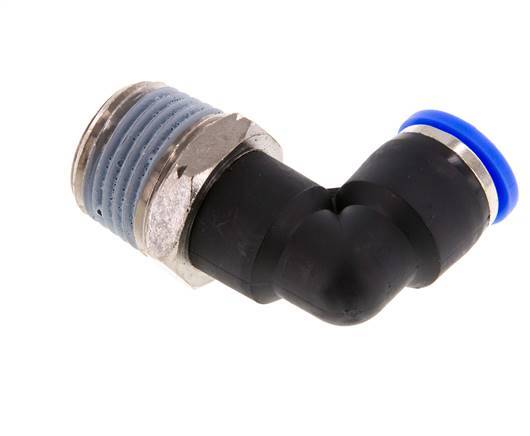 3/8'' x 1/2'' NPT 90 graden L-verbinding Messing/PBT Insteekfitting Buitendraad Draaibaar NBR [2 Stuks]
