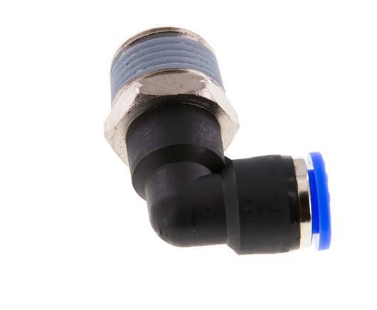 3/8'' x 1/2'' NPT 90 graden L-verbinding Messing/PBT Insteekfitting Buitendraad Draaibaar NBR [2 Stuks]