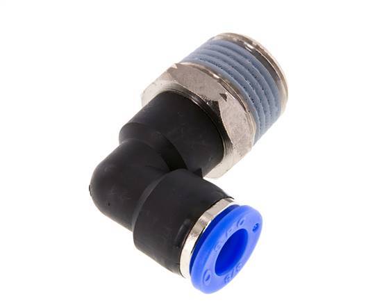 3/8'' x 1/2'' NPT 90 graden L-verbinding Messing/PBT Insteekfitting Buitendraad Draaibaar NBR [2 Stuks]